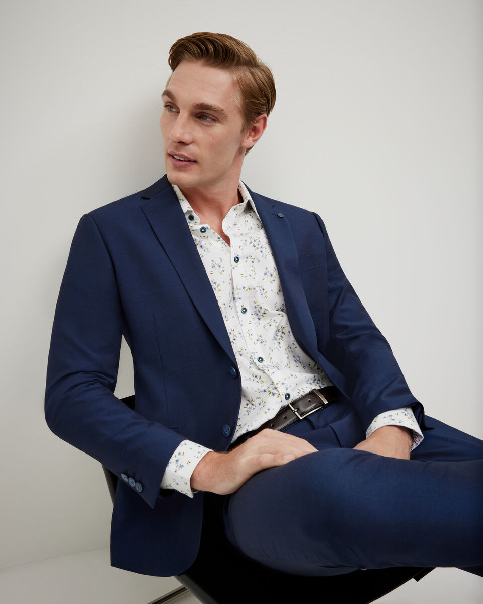 Ultra Slim Fit Two-Tone Tailored Jacket, Navy, hi-res